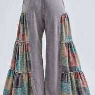 Tiered Boho Wide Leg Pants