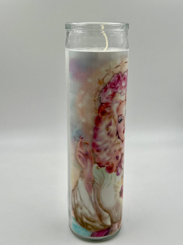 Dolly Parton Pink Smoking Prayer Candle