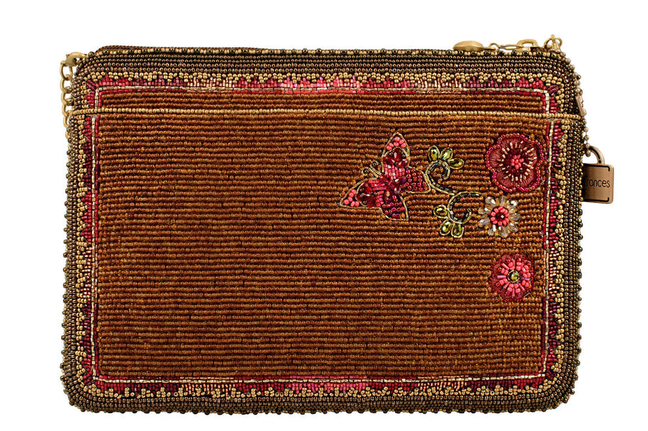 Rose & Pink Time Traveler Beaded Mini Crossbody