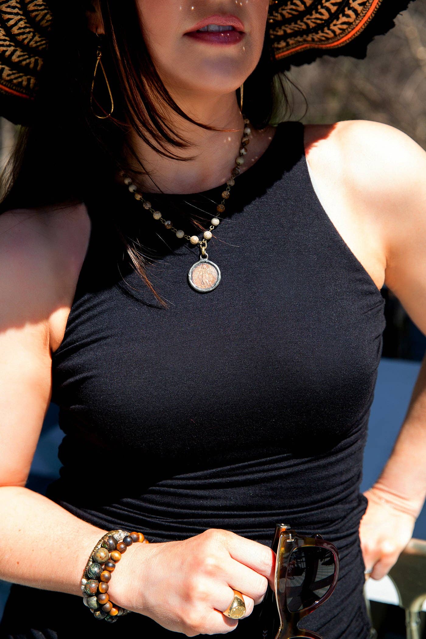 Old World Angel Coin Necklace