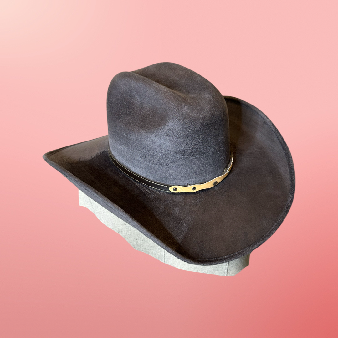 Vegan Suede Cowboy Hat 