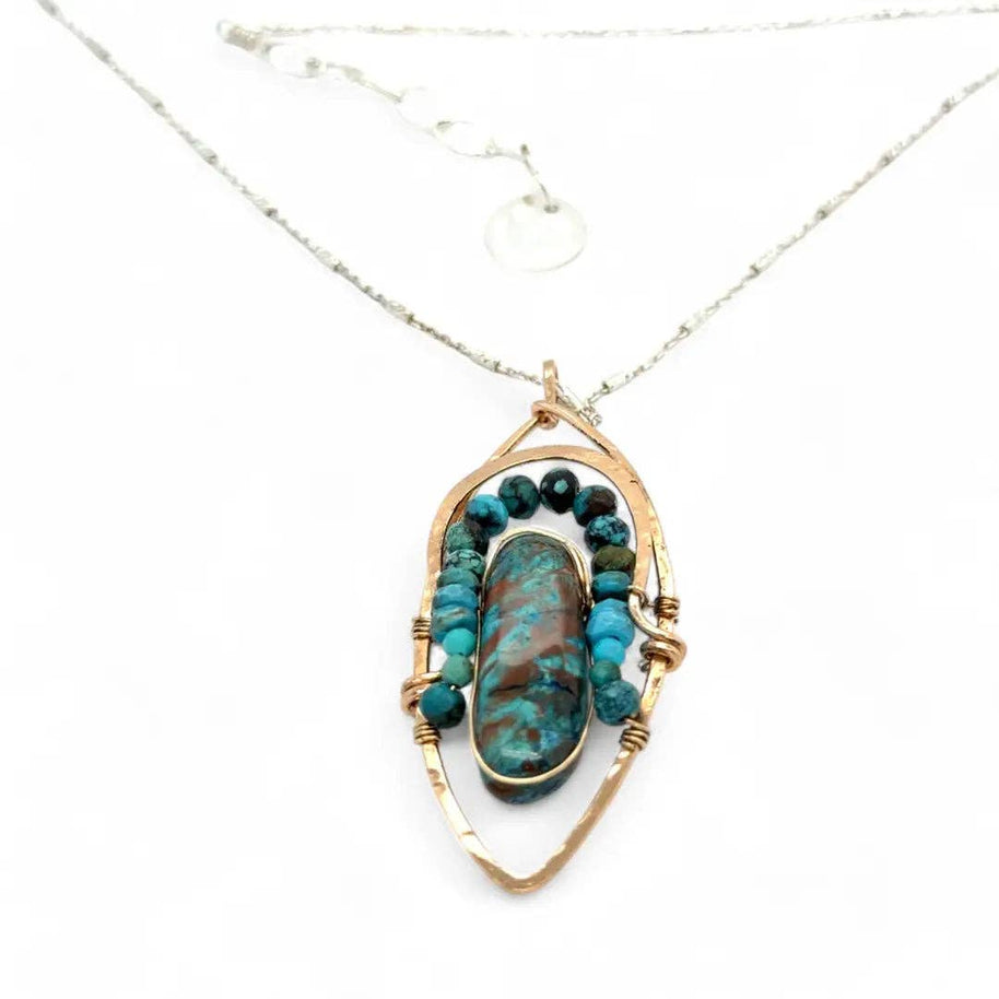 Handmade Chrysocolla Nugget Necklace