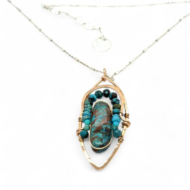 Handmade Chrysocolla Nugget Necklace