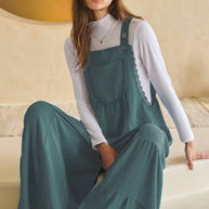 Tired Wide Leg Overall