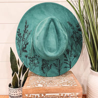 Engraved Floral Hat