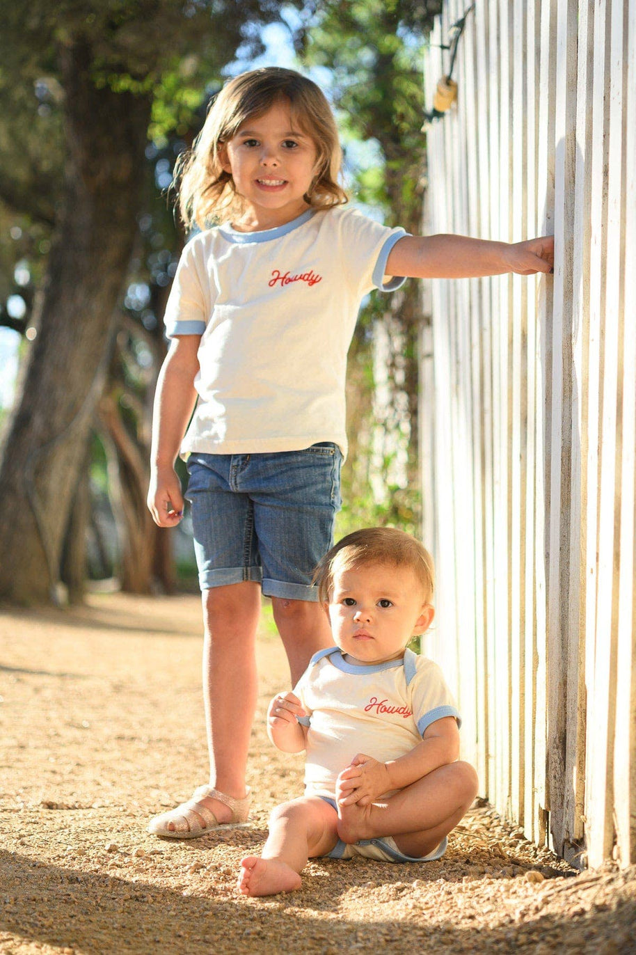 Howdy Vintage Ringer Onesie
