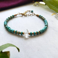 North Star Turquoise Herkimer Bracelet
