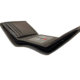 Double Stitch Leather Trifold Wallet