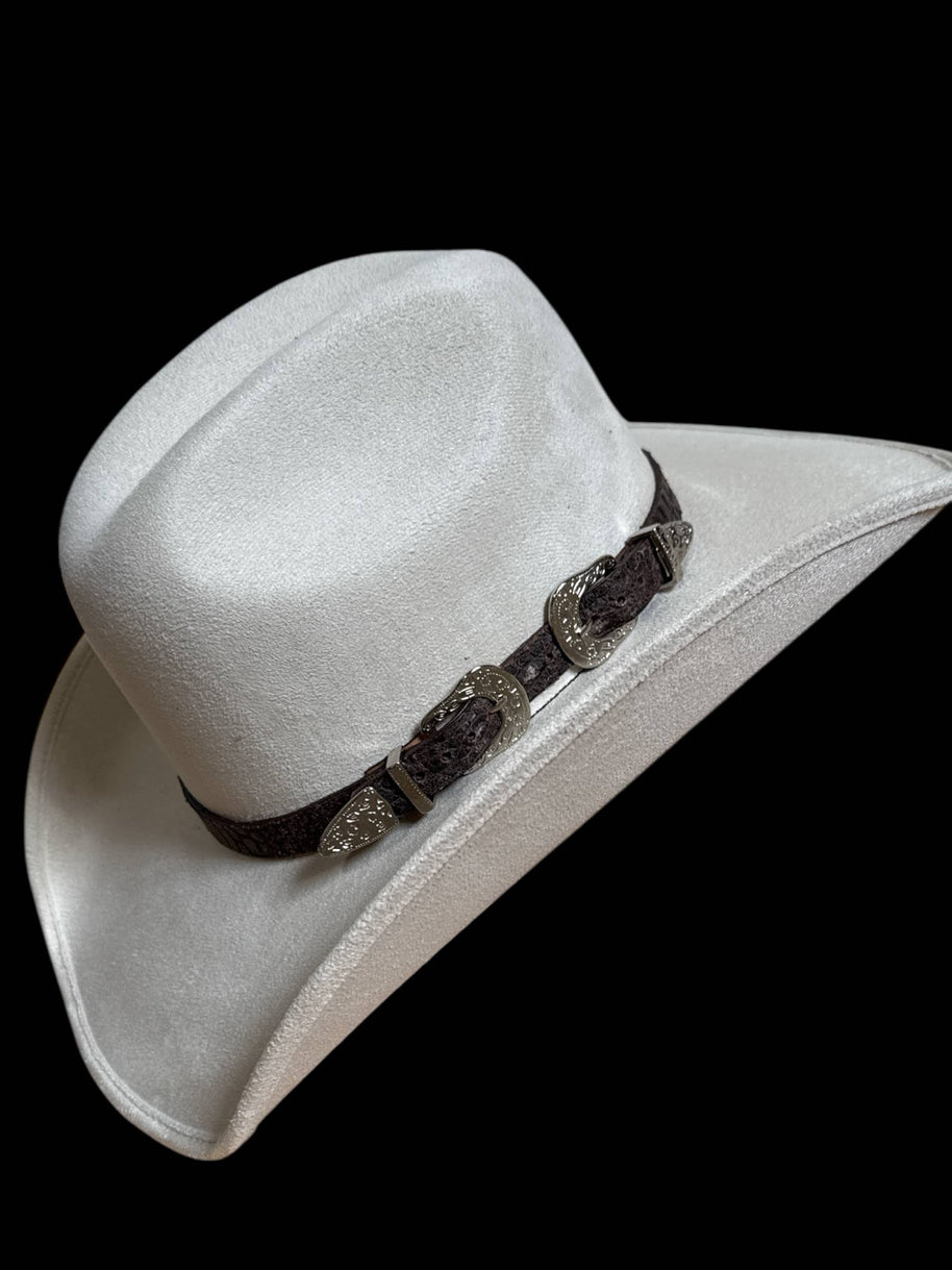 Leather Buckle Belt Hat Band