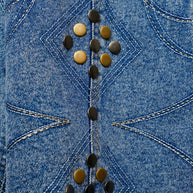 Denim Buckle Dress, Med Wash