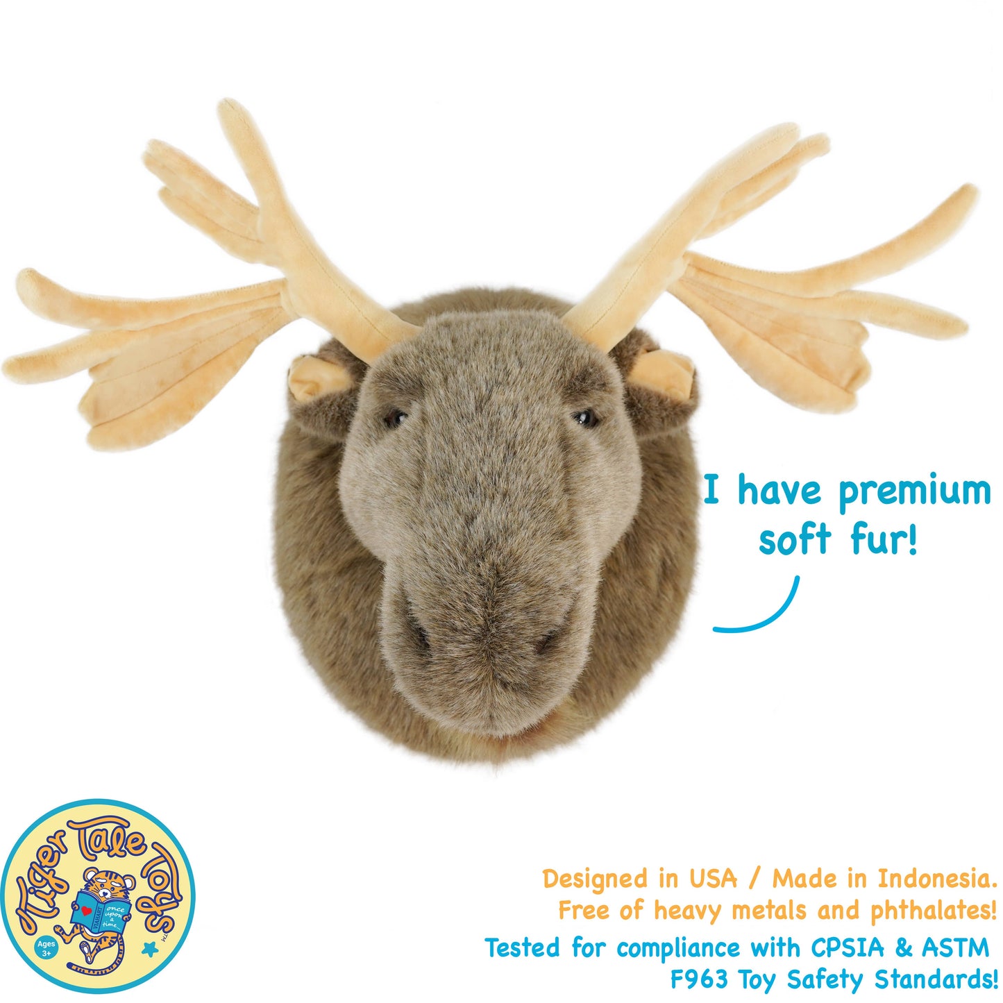 Muscovy The Moose | 19 Inch Stuffed Animal Head Plush