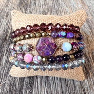 Janet Bracelet Stack Purple