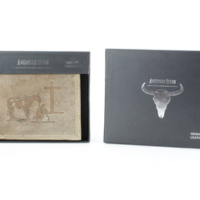 Men’s Bi-Fold Wallet with Praying Cowboy Emboss