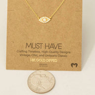 Opal Studded Evil Eye Necklace