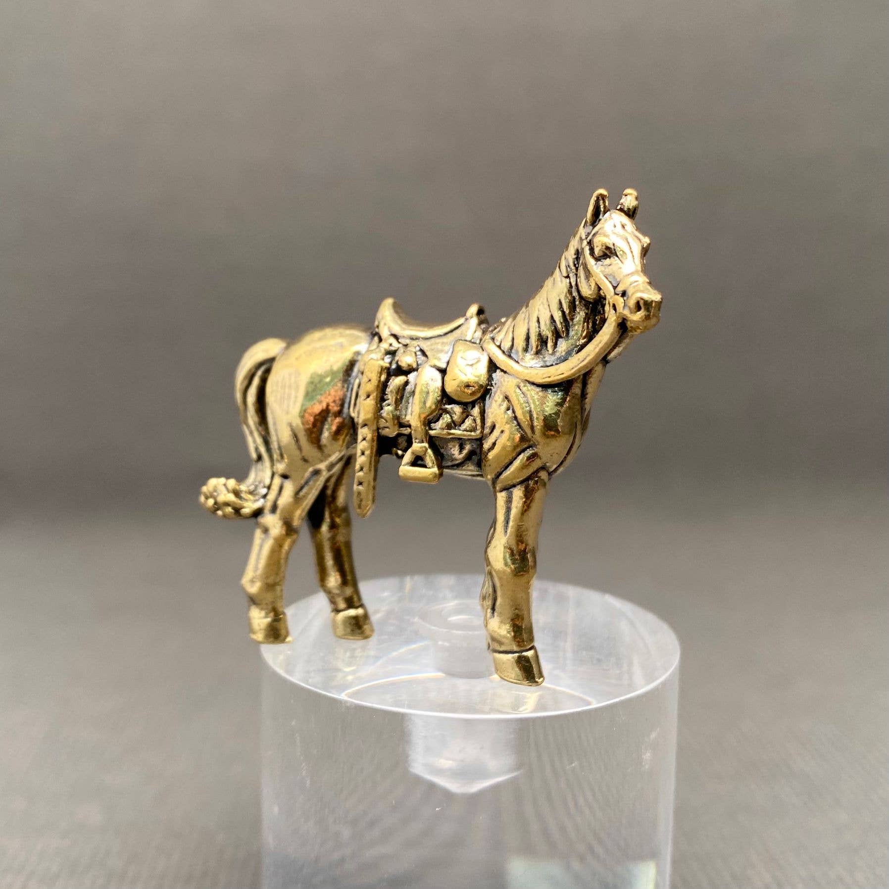 Brass Saddled Horse