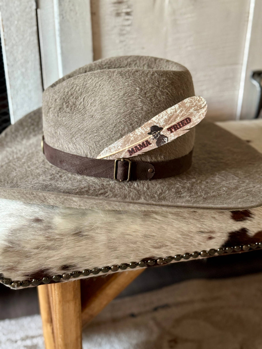 Mama Tried Skull Hat Feather