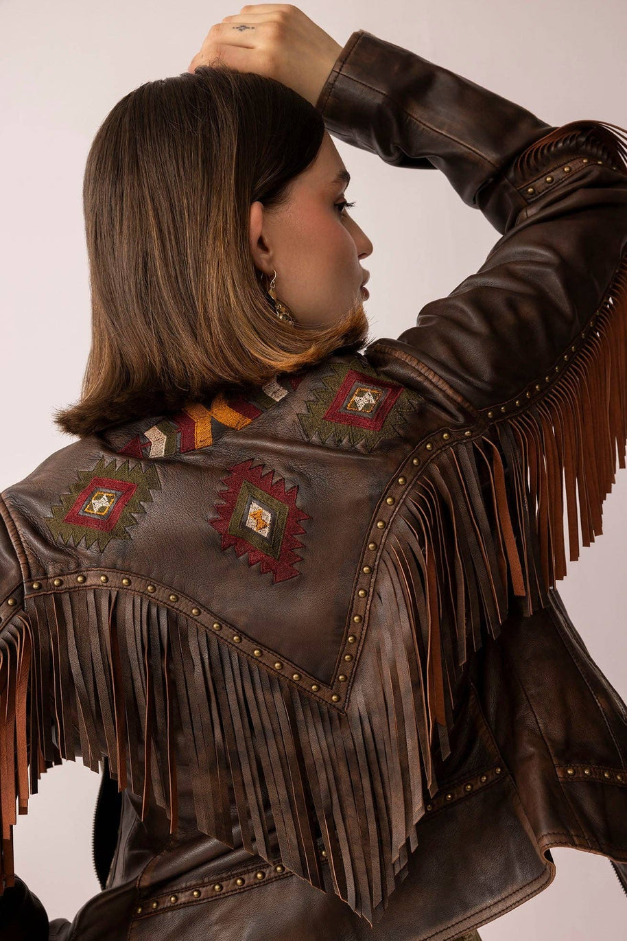 Fury Rider Brown Fringe Leather Jacket