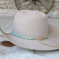 Chunky Turquoise Stone Hat Band - West
