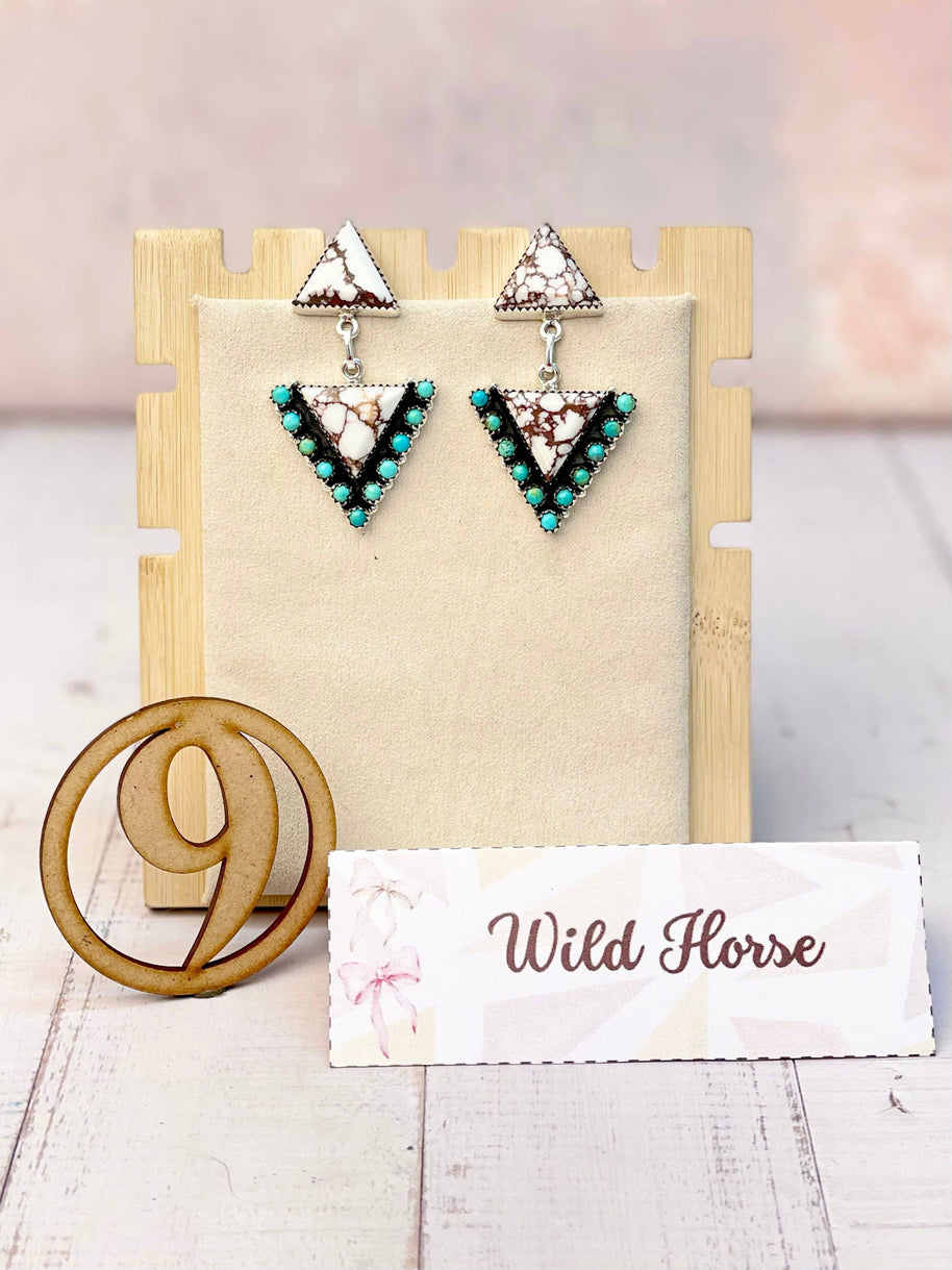 Solstice Edge Stone Drop Earrings