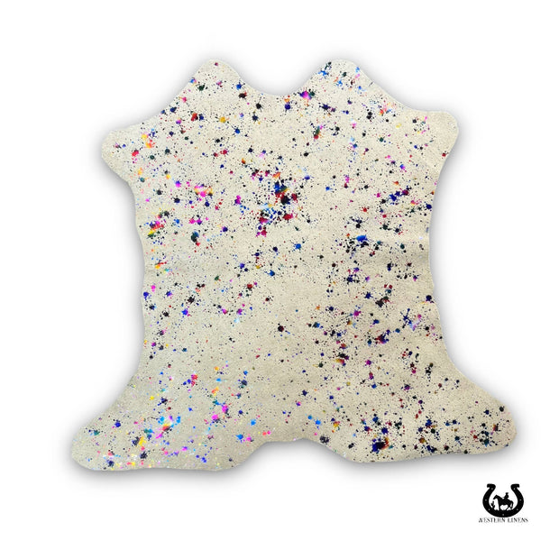 Rainbow suede Calf hide