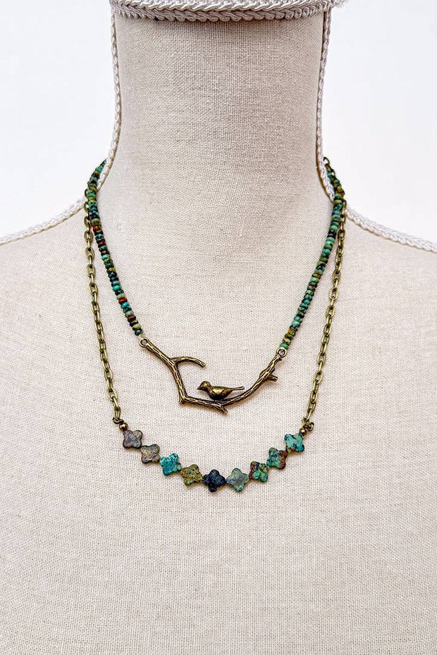 Braelyn Necklace - African Turquoise