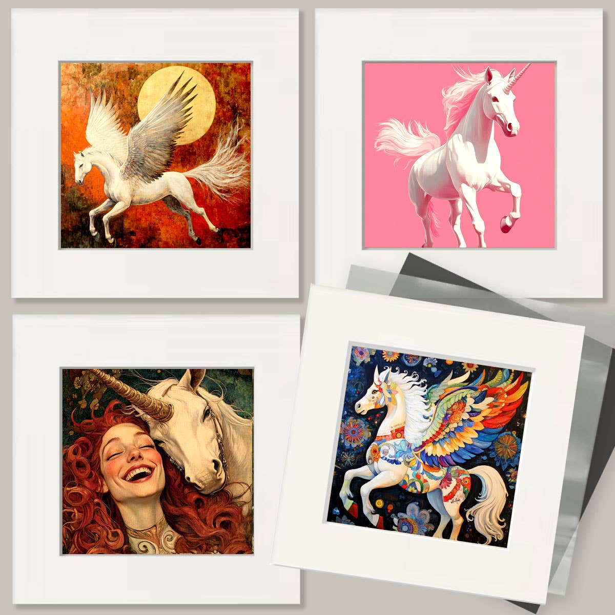 Floral Unicorn Art Print