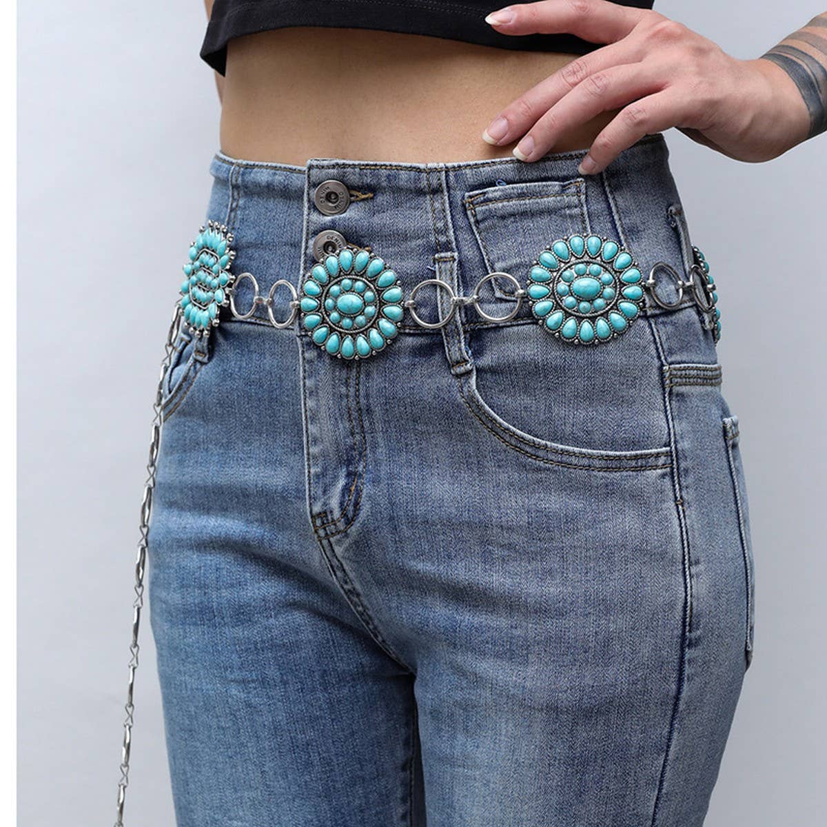 Turquoise Concho Belt