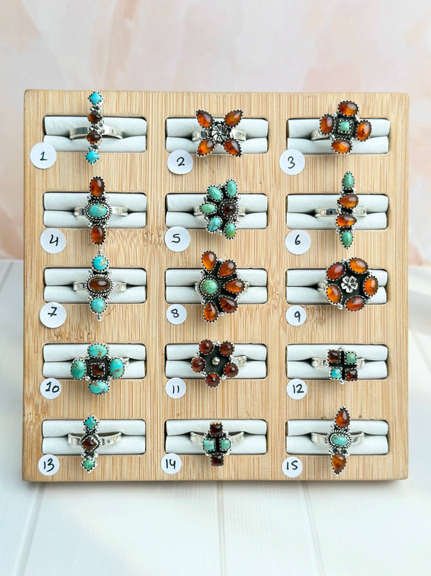 Amber & Turquoise Ring