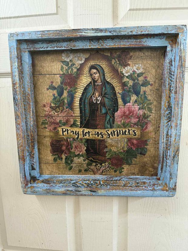 Pray for Us Sinners - 24" Square Canvas
