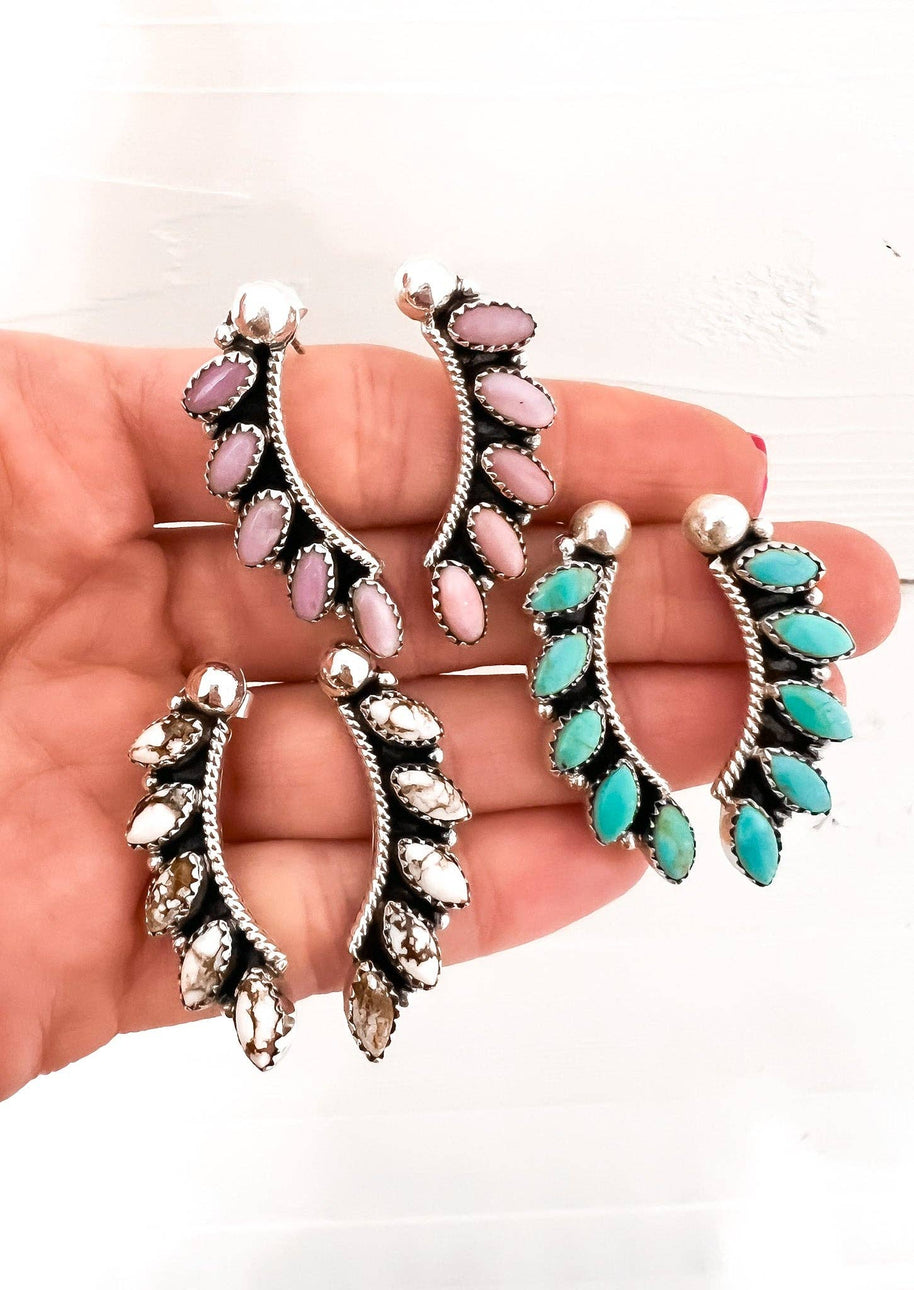 Angelic Sterling Stone Earrings, Turquoise