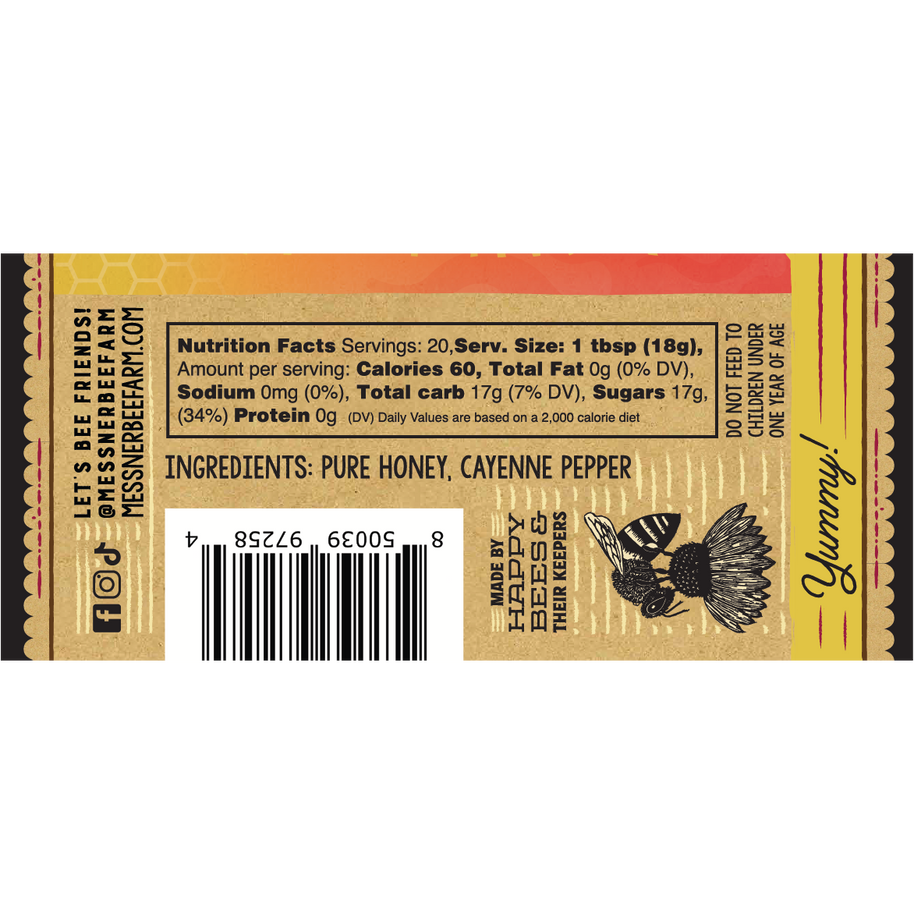 Kansas City Infused Hot Honey, 12oz