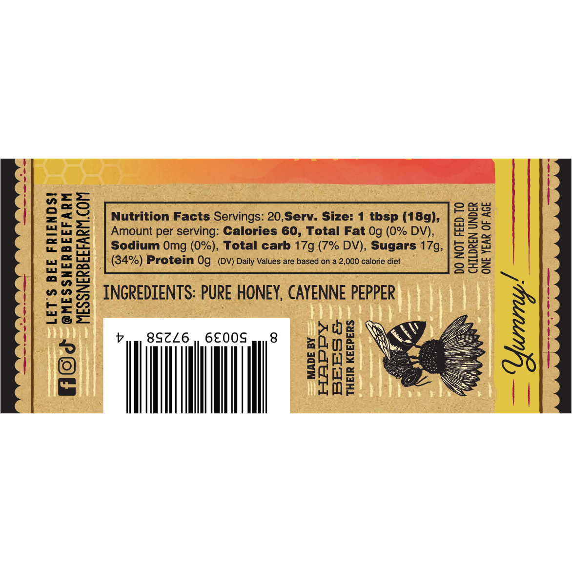 Kansas City Infused Hot Honey, 12oz