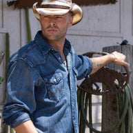 Stirrup Woven Toyo Straw Western Drifter Cowboy Hat