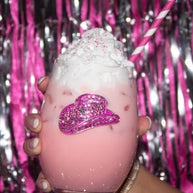Cowboy Hat Jeweled Stemless Wine Glass