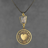 Always in my Heart Necklace, Golden Rutile