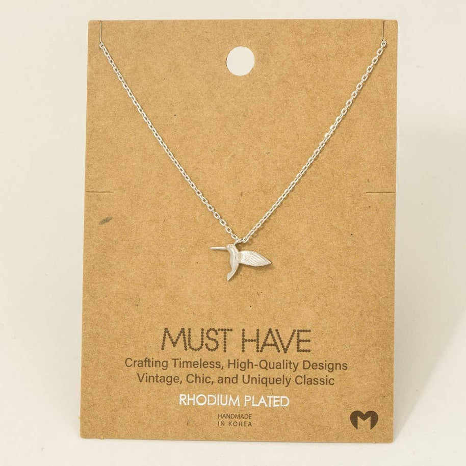 Humming Bird Pendant Necklace