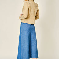 Denim Western Blazer, Taupe