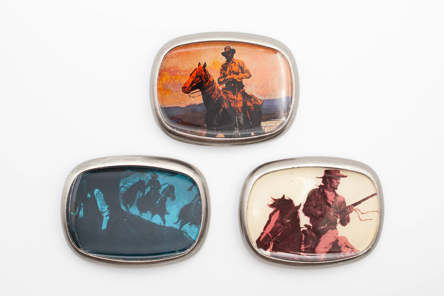 Belt buckle, western - cowboy, wild west, denim, unisex