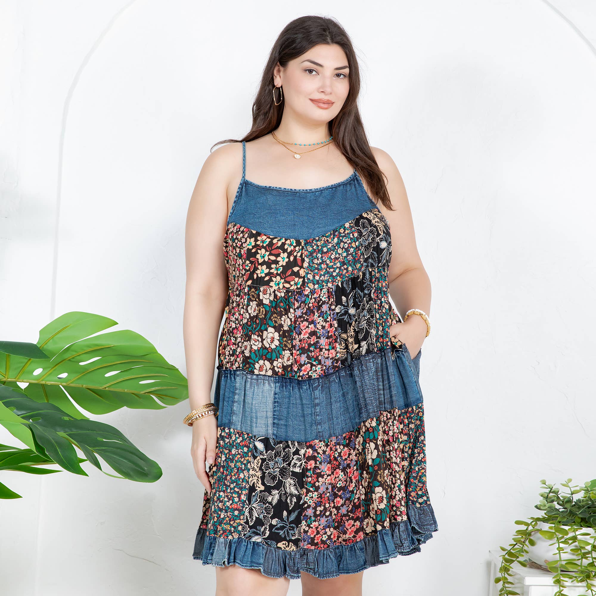 Babydoll Patchwork Dress