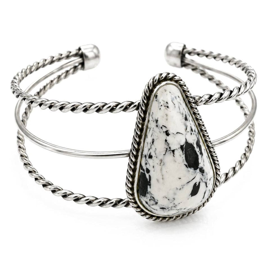 Teardrop Turquoise Stone Western Cuff Bracelet