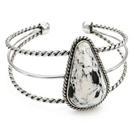 Teardrop Turquoise Stone Western Cuff Bracelet