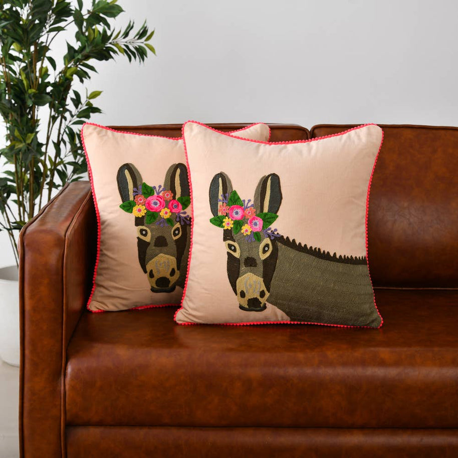 Donkey Corduroy Pillow 18X18