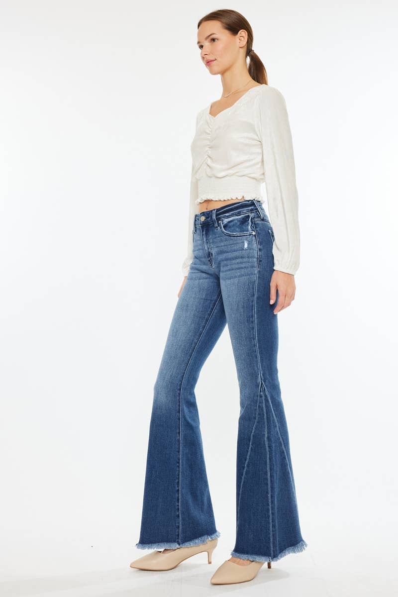 Kan Can Mid Rise Flare Jeans
