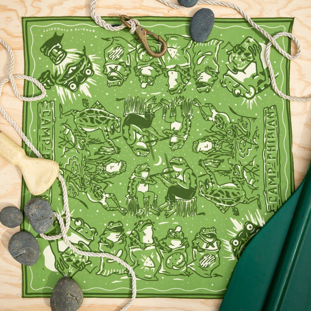 "Camp Phibian" Organic Bandana