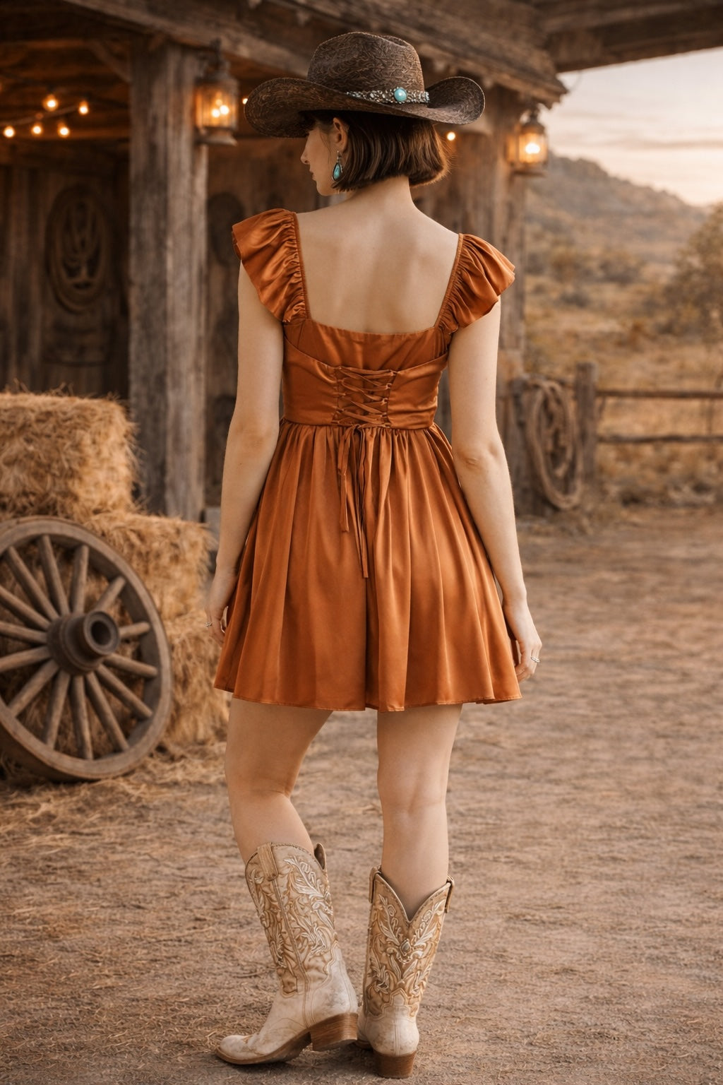 A-Line Mini Dress with Corset