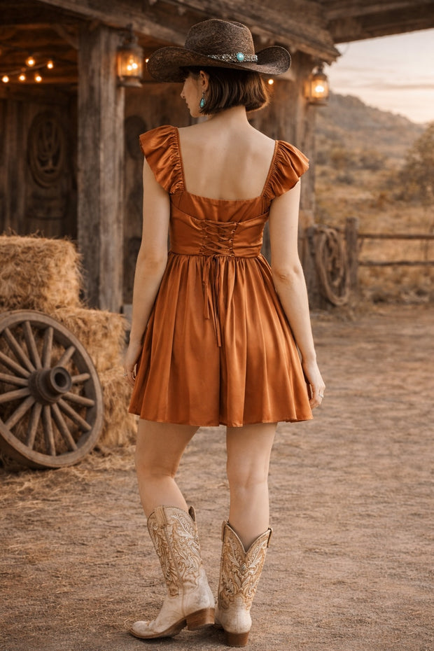 A-Line Mini Dress with Corset