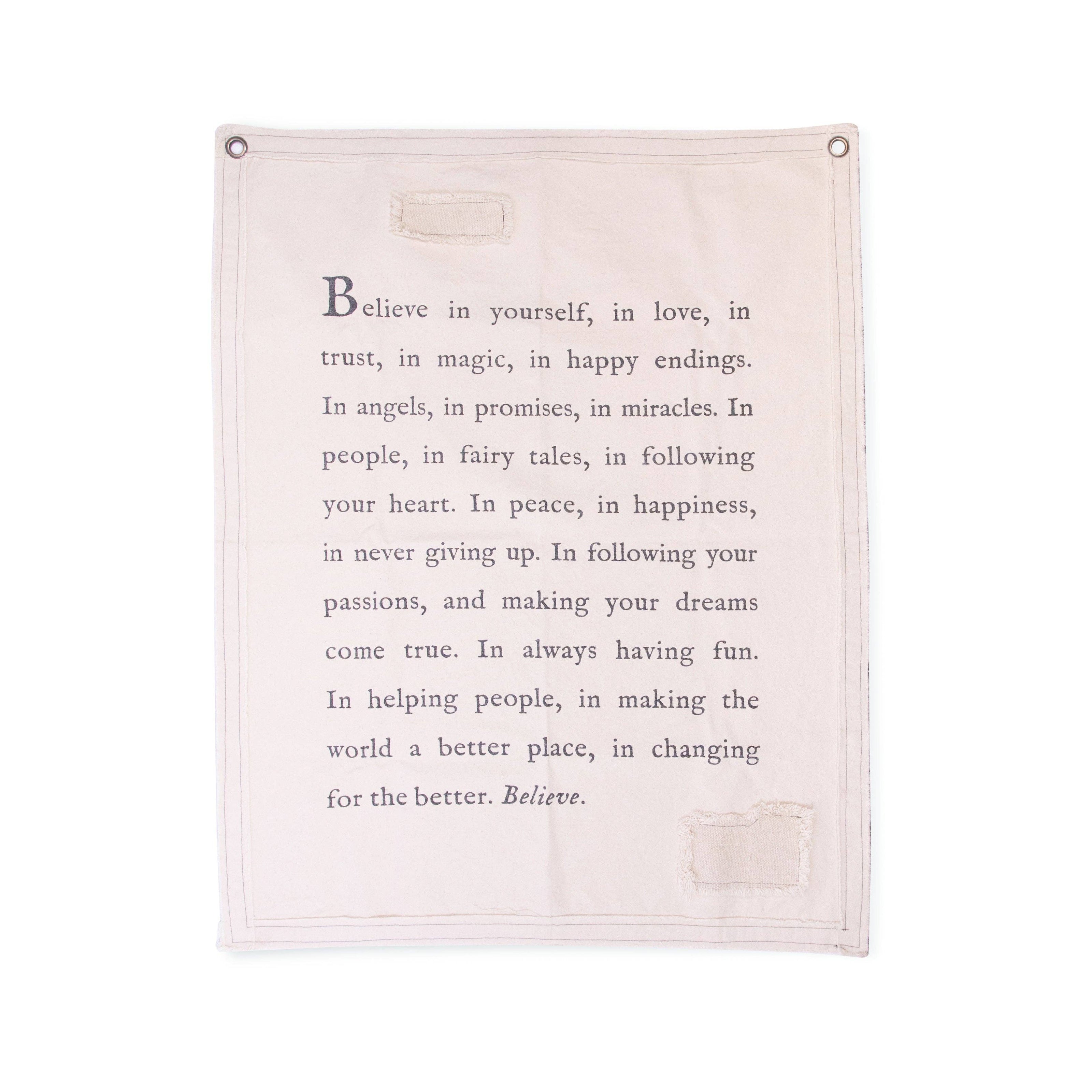 Believe In Yourself Canvas Wall Hanging 31.5