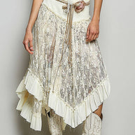 Reverse Ruffle Lace Skirt