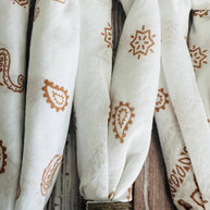 Vintage White Hand Dyed Bandanas