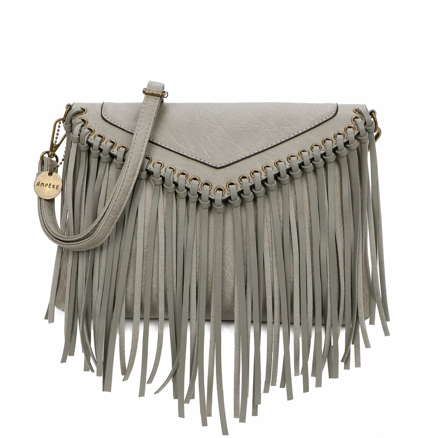 Dallas Classic Vegan Leather Western Fringe Crossbody Bag